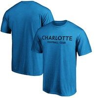 Men's Fanatics Branded Blue Charlotte FC Wordmark T-Shirt