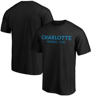 Men's Fanatics Branded Black Charlotte FC Wordmark T-Shirt