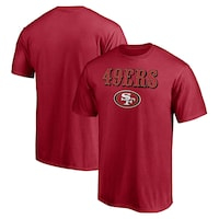 Men's Fanatics Branded Scarlet San Francisco 49ers Team Lockup T-Shirt