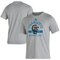 Men's adidas Heather Gray Charlotte FC Inaugural T-Shirt
