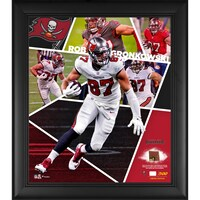 Rob Gronkowski Tampa Bay Buccaneers Framed 15" x 17" Impact Player Collage with a Piece of Game-Used Football - Limited Edition of 500