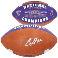 Clyde Edwards-Helaire LSU Tigers Autographed Wilson College Football Playoff 2019 Commemorative Champions Football