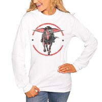 Women's White Texas Tech Red Raiders End Zone Long Sleeve T-Shirt