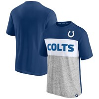 Men's Fanatics Branded Royal/Heathered Gray Indianapolis Colts Colorblock T-Shirt