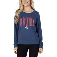 Women's Concepts Sport Navy New England Revolution Mainstream Terry Long Sleeve Top