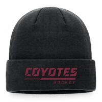 Men's Fanatics Branded Black Arizona Coyotes Authentic Pro Locker Room Cuffed Knit Hat