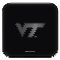 Black Virginia Tech Hokies Fast Charging Glass Wireless Charge Pad
