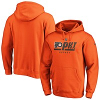 Men's Fanatics Branded Orange Philadelphia Flyers Authentic Pro Secondary Logo Pullover Hoodie