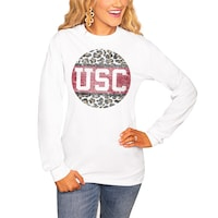 Women's White USC Trojans Scoop & Score Long Sleeve T-Shirt
