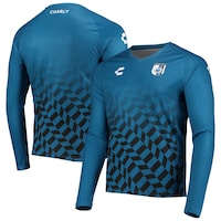 Men's Charly Blue Queretaro FC Training Raglan V-Neck Long Sleeve T-Shirt