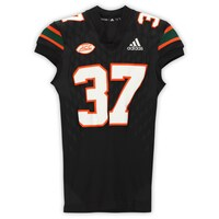 Miami Hurricanes Game-Used #37 Black Jersey from the 2017-2018 NCAA Seasons - Size Medium