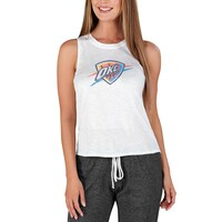 Women's Concepts Sport White Oklahoma City Thunder Gable Knit Tank Top