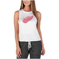 Women's Concepts Sport White Detroit Red Wings Gable Knit Tank Top