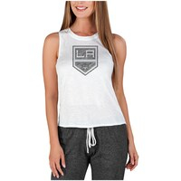 Women's Concepts Sport White Los Angeles Kings Gable Knit Tank Top