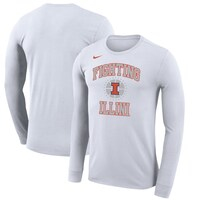Men's Nike White Illinois Fighting Illini 25th Anniversary Legend Performance Long Sleeve T-Shirt