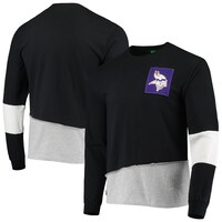 Men's Refried Apparel Black Minnesota Vikings Sustainable Angle Long Sleeve T-Shirt
