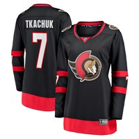 Women's Fanatics Branded Brady Tkachuk Black Ottawa Senators Home Premier Breakaway Player Jersey