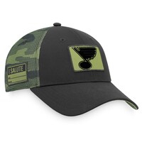 Men's Fanatics Branded Black/Camo St. Louis Blues Military Appreciation Adjustable Hat