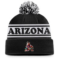 Men's Fanatics Branded Black Arizona Coyotes Vintage Sport Resort Cuffed Knit Hat with Pom