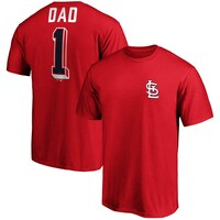 Men's Fanatics Branded Red St. Louis Cardinals Number One Dad Team T-Shirt