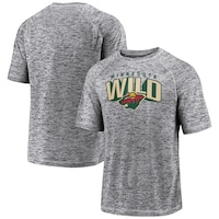 Men's Fanatics Branded Gray Minnesota Wild Team Blow the Whistle Raglan T-Shirt