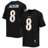 Youth Lamar Jackson Black Baltimore Ravens Replica Player Jersey