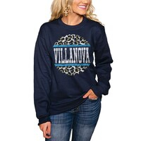Women's Navy Villanova Wildcats Scoop & Score Pullover Sweatshirt
