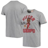 Men's Homage Victor Oladipo Heathered Charcoal Houston Rockets Caricature Tri-Blend T-Shirt