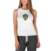 Women's Concepts Sport White LA Galaxy Gable Knit Tank Top