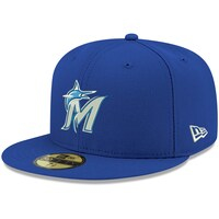 Men's New Era Royal Miami Marlins White Logo 59FIFTY Fitted Hat