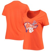 Women's Clemson Tigers Russell Orange Banner V-Neck T-Shirt