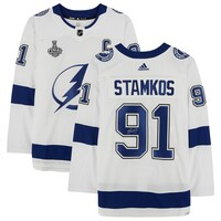 Steven Stamkos White Tampa Bay Lightning Autographed adidas Authentic Jersey with 2020 Stanley Cup Final Patch