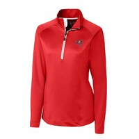 Women's Cutter & Buck Red Tampa Bay Buccaneers Jackson Half-Zip Overknit Pullover Jacket