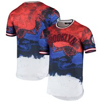 Men's Pro Standard Red/Blue Brooklyn Nets Americana Dip Dye T-Shirt
