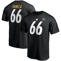 Men's Fanatics Branded Alan Faneca Black Pittsburgh Steelers NFL Hall of Fame Class of 2021 Name & Number T-Shirt