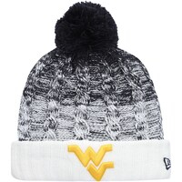 Girls Youth New Era Navy West Virginia Mountaineers Fade Cuffed Pom Knit Hat