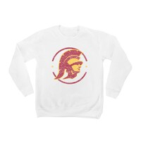Youth White USC Trojans End Zone Pullover Sweatshirt