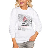 Women's White Ball State Cardinals Bold Type Perfect Pullover Sweatshirt