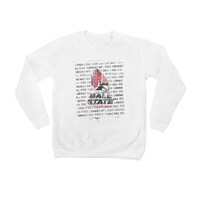 Youth White Ball State Cardinals Bold Type Pullover Sweatshirt