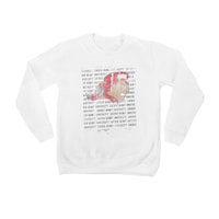 Youth White Sacred Heart Pioneers Bold Type Pullover Sweatshirt