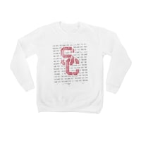Youth White USC Trojans Bold Type Pullover Sweatshirt