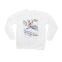 Youth White Virginia Cavaliers Bold Type Pullover Sweatshirt