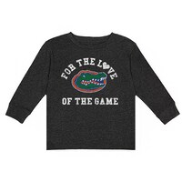 Toddler Charcoal Florida Gators For the Love Long Sleeve T-Shirt