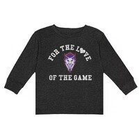 Toddler Charcoal Northwestern State Demons For the Love Long Sleeve T-Shirt