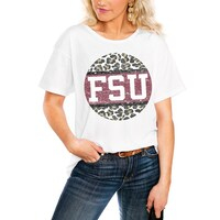 Women's White Florida State Seminoles Scoop & Score Easy T-Shirt