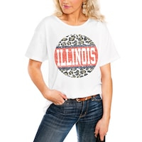 Women's White Illinois Fighting Illini Scoop & Score Easy T-Shirt