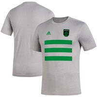 Men's adidas Heathered Gray Austin FC Three Stripe Life Pitch AEROREADY T-Shirt