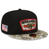 Men's New Era Black/Camo Tampa Bay Buccaneers 2021 Salute To Service 59FIFTY Fitted Hat