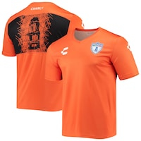 Men's Charly Orange/Black C.F. Pachuca 2020/21 Logo DRY FACTOR V-Neck T-Shirt