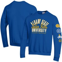 Men's Champion Blue Albany State Golden Rams 2-Hit Powerblend Pullover Sweatshirt